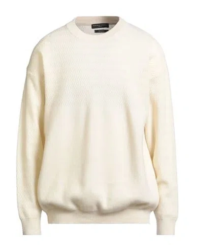 Daniele Fiesoli Lab Man Sweater Ivory Size Xl Merino Wool, Polyamide In Neutral