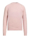 Daniele Fiesoli Lab Man Sweater Light Pink Size L Merino Wool