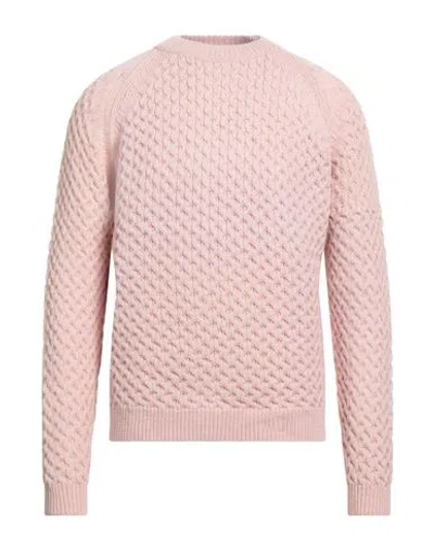 Daniele Fiesoli Lab Man Sweater Light Pink Size L Merino Wool
