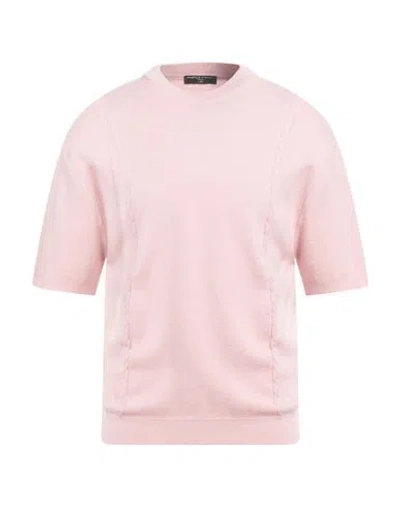 Daniele Fiesoli Lab Man Sweater Light Pink Size L Merino Wool