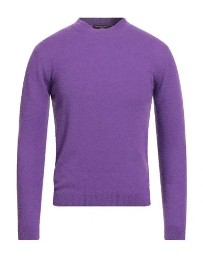 Daniele Fiesoli Lab Man Sweater Mauve Size S Merino Wool, Polyamide, Cashmere