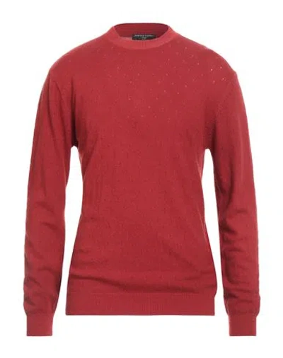 DANIELE FIESOLI DANIELE FIESOLI LAB MAN SWEATER RUST SIZE L VIRGIN WOOL, CASHMERE