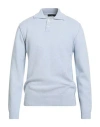 Daniele Fiesoli Lab Man Sweater Sky Blue Size L Merino Wool