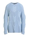 Daniele Fiesoli Lab Man Sweater Sky Blue Size L Merino Wool