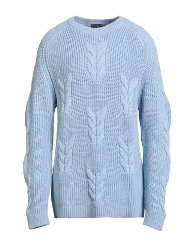 Daniele Fiesoli Lab Man Sweater Sky Blue Size L Merino Wool