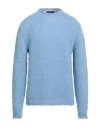 Daniele Fiesoli Lab Man Sweater Sky Blue Size L Wool, Recycled Nylon