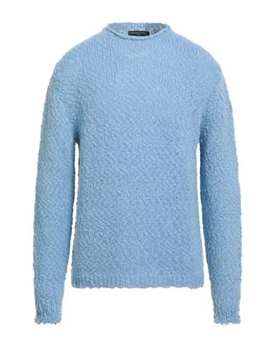Daniele Fiesoli Lab Man Sweater Sky Blue Size L Wool, Recycled Nylon