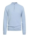 Daniele Fiesoli Lab Man Sweater Sky Blue Size Xxl Merino Wool, Polyester, Cashmere