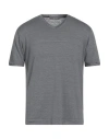 Daniele Fiesoli Lab Man T-shirt Grey Size L Linen, Elastane In Gray