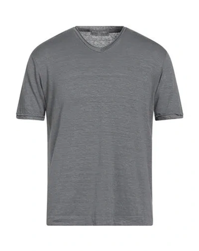 Daniele Fiesoli Lab Man T-shirt Grey Size L Linen, Elastane In Gray