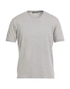 Daniele Fiesoli Lab Man T-shirt Taupe Size M Linen, Elastane In Gray