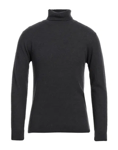 Daniele Fiesoli Lab Man Turtleneck Charcoal Size L Merino Wool, Polyamide, Cashmere