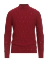 Daniele Fiesoli Man Sweater Brick Size L Merino Wool, Recycled Cashmere In Red