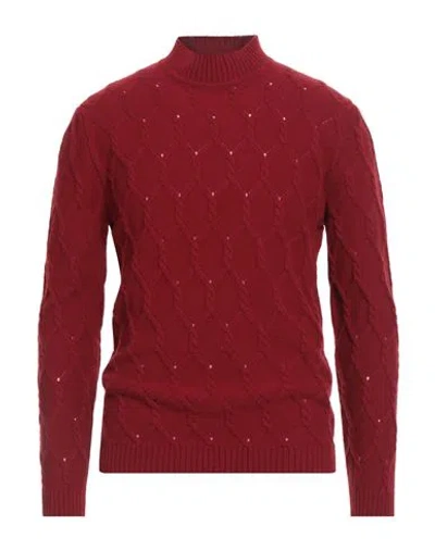DANIELE FIESOLI DANIELE FIESOLI LAB MAN TURTLENECK RED SIZE L MERINO WOOL, CASHMERE