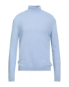 Daniele Fiesoli Lab Man Turtleneck Sky Blue Size L Merino Wool, Polyamide, Cashmere