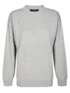 Daniele Fiesoli Light Grey Oversized Knit Sweater With Dropped Shoulders In Gray