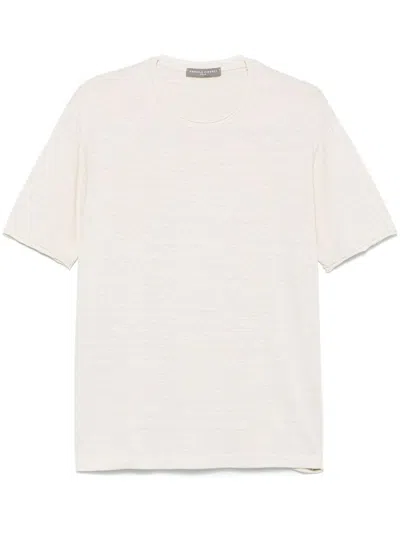 Daniele Fiesoli Linen T-shirt In Ecru In White
