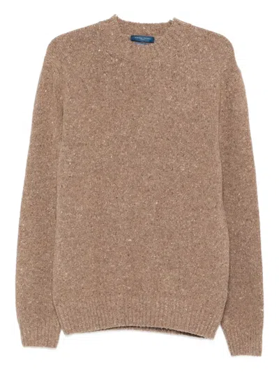 Daniele Fiesoli Long-sleeve Crew-neck Sweater In Brown