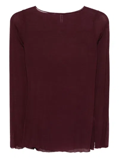 Daniele Fiesoli Long-sleeve Top In Burgundy