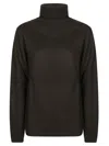 Daniele Fiesoli Long Sleeve Turtleneck Sweater With Ribbed Neckline In Black