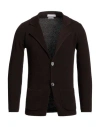 Daniele Fiesoli Man Blazer Dark Brown Size Xxl Cotton