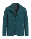 Daniele Fiesoli Man Blazer Deep Teal Size M Merino Wool, Polyamide