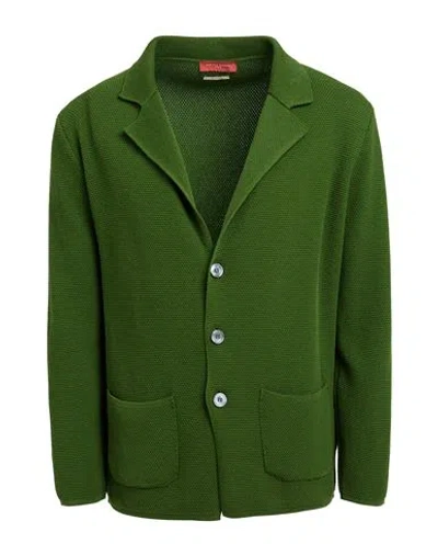Daniele Fiesoli Man Blazer Green Size L Cotton