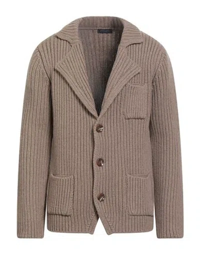 Daniele Fiesoli Man Blazer Khaki Size Xl Merino Wool, Polyamide In Brown