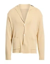 Daniele Fiesoli Man Cardigan Beige Size L Cotton In Neutral