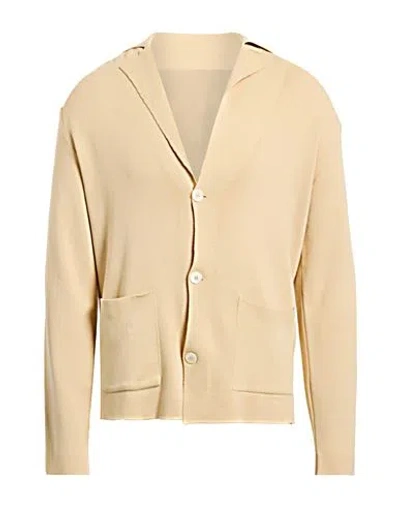 Daniele Fiesoli Man Cardigan Beige Size L Cotton In Neutral