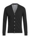 Daniele Fiesoli Man Cardigan Black Size S Cotton In Black