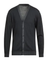 Daniele Fiesoli Man Cardigan Black Size Xl Merino Wool