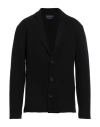Daniele Fiesoli Man Cardigan Black Size Xl Virgin Wool In Black