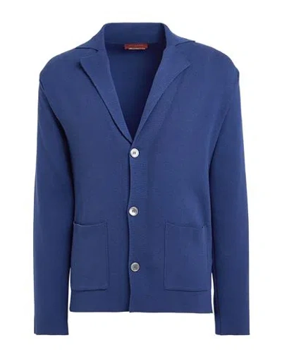Daniele Fiesoli Man Cardigan Blue Size L Cotton