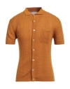 Daniele Fiesoli Man Cardigan Brown Size M Linen, Organic Cotton
