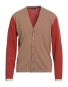 Daniele Fiesoli Man Cardigan Camel Size L Wool, Cashmere