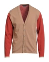 Daniele Fiesoli Man Cardigan Camel Size L Wool, Cashmere