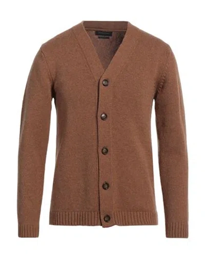 Daniele Fiesoli Man Cardigan Camel Size M Merino Wool In Beige