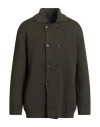 Daniele Fiesoli Man Cardigan Dark Green Size Xxl Merino Wool