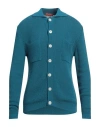 Daniele Fiesoli Man Blazer Deep Jade Size L Cotton In Green