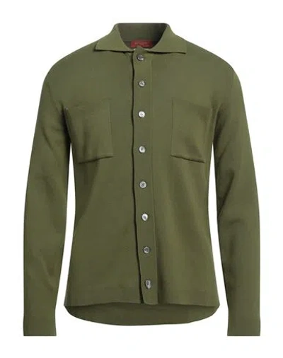 Daniele Fiesoli Man Cardigan Green Size L Cotton