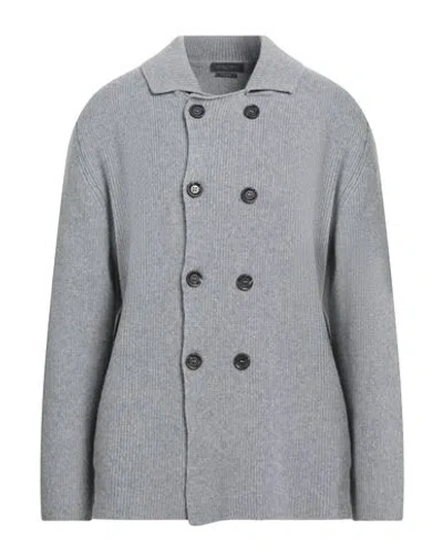 Daniele Fiesoli Man Cardigan Grey Size Xxl Merino Wool