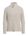 Daniele Fiesoli Man Cardigan Ivory Size L Virgin Wool, Polyamide