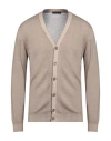 Daniele Fiesoli Man Cardigan Khaki Size L Merino Wool In Neutral