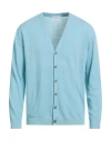 Daniele Fiesoli Man Cardigan Light Blue Size Xxl Cotton