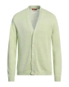 Daniele Fiesoli Man Cardigan Light Green Size M Linen, Organic Cotton In Green