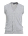 Daniele Fiesoli Man Cardigan Light Grey Size S Wool, Cashmere