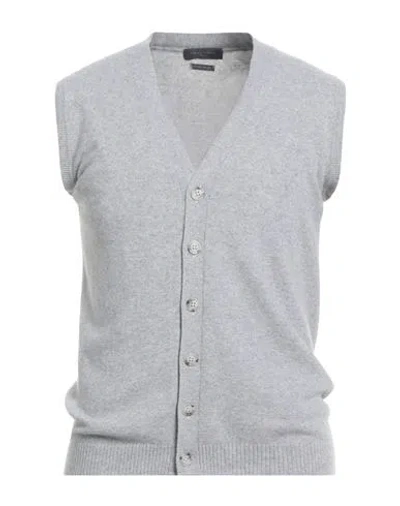 Daniele Fiesoli Man Cardigan Light Grey Size S Wool, Cashmere In Gray