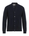 Daniele Fiesoli Man Cardigan Midnight Blue Size L Cashmere In Black