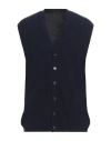 Daniele Fiesoli Man Cardigan Midnight Blue Size Xxxl Wool, Cashmere